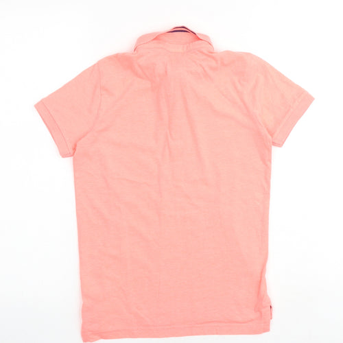 NEXT Boys Pink Polyester Basic Polo Size 9 Years Collared Button