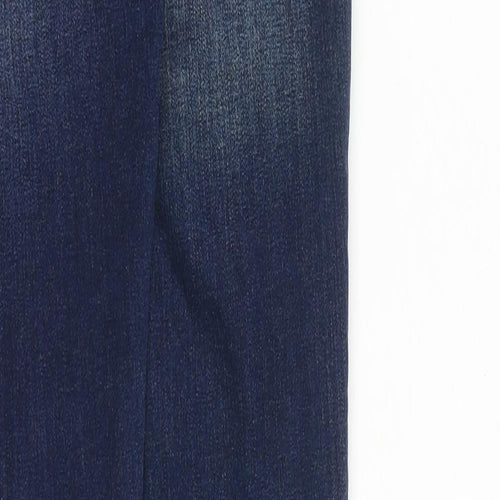 Superdry Womens Blue Cotton Jegging Jeans Size 25 in Slim Zip