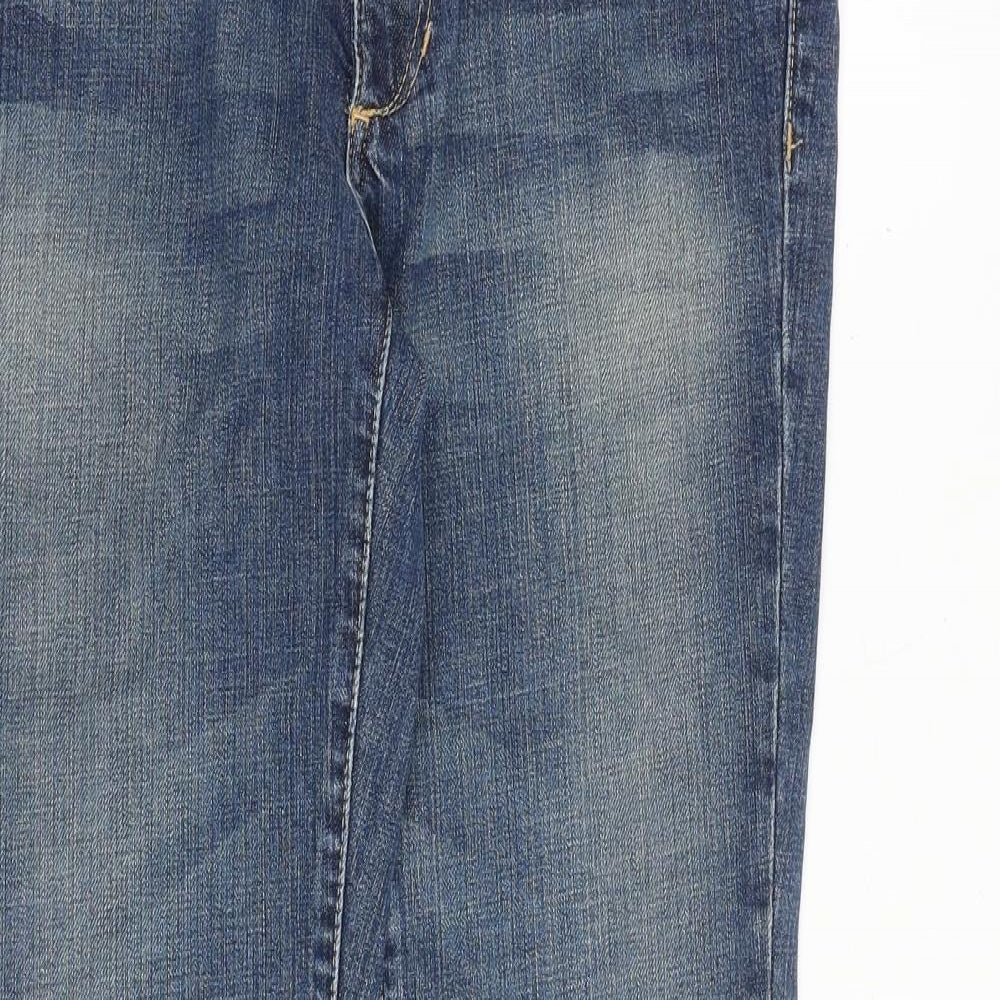 H&M Womens Blue Cotton Skinny Jeans Size 30 in Regular Zip