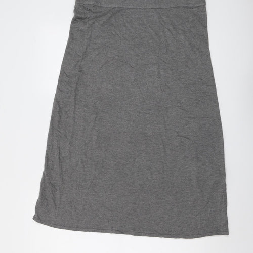 Finrey Womens Grey Viscose A-Line Skirt Size 12