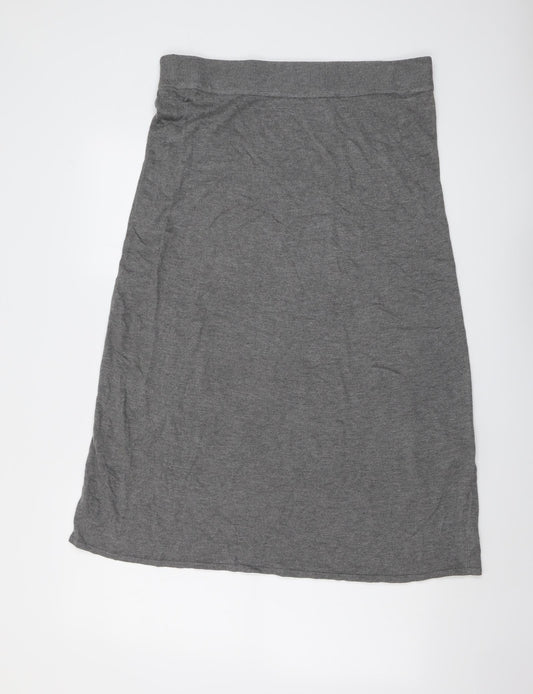Finrey Womens Grey Viscose A-Line Skirt Size 12