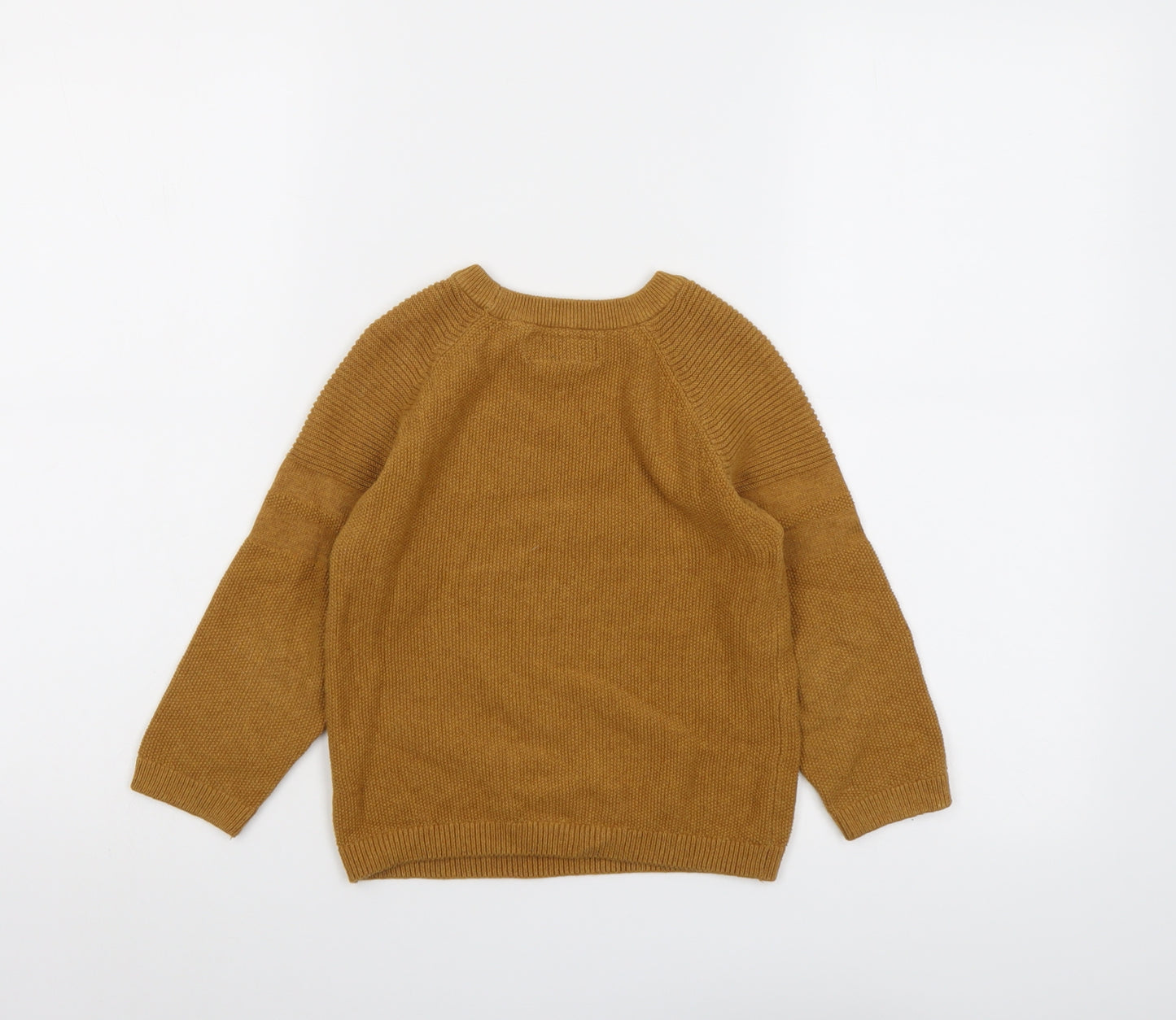 NEXT Boys Brown Round Neck Cotton Pullover Jumper Size 4 Years Pullover
