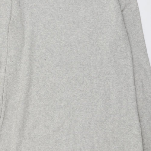 Escales Womens Grey Cotton Jumper Dress Size XL Round Neck Pullover