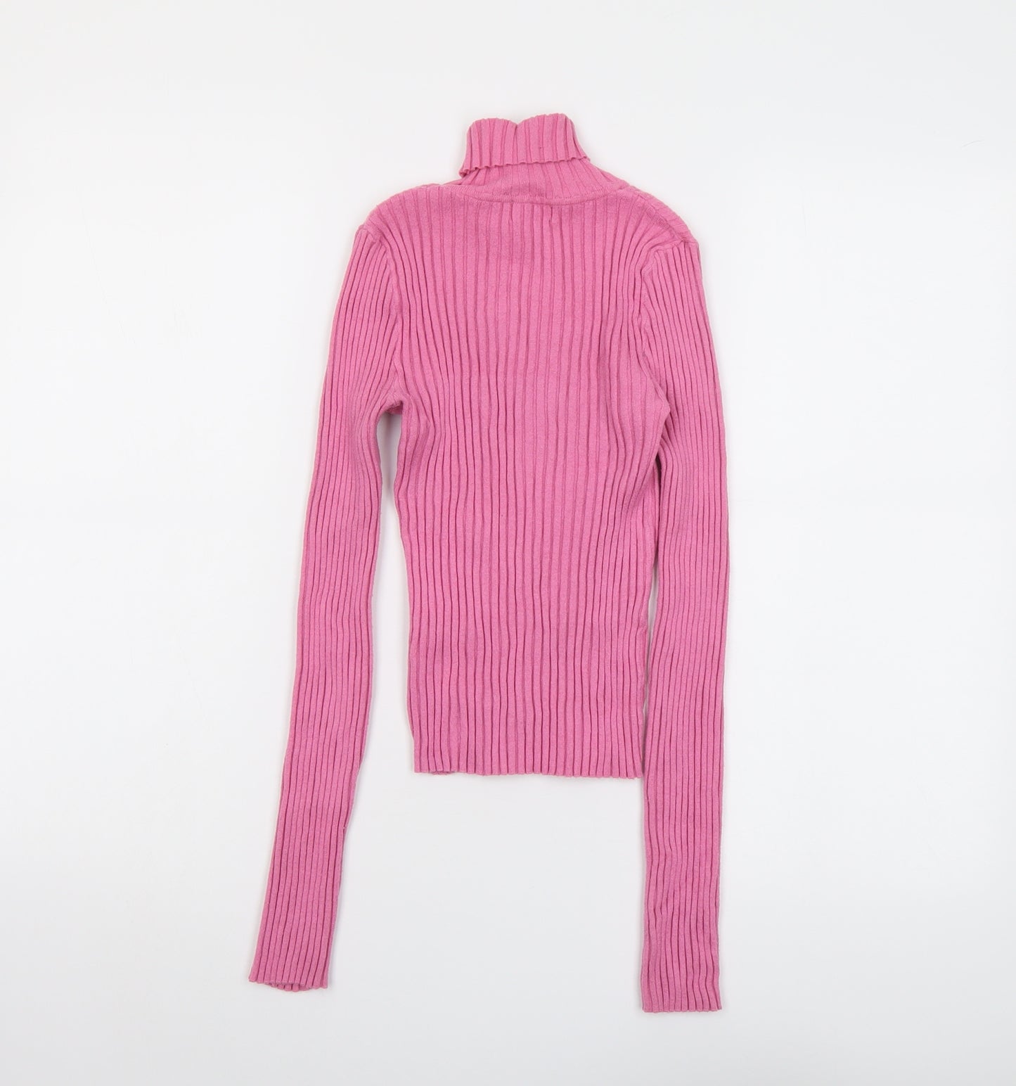 ASOS Womens Pink Roll Neck Viscose Pullover Jumper Size 8
