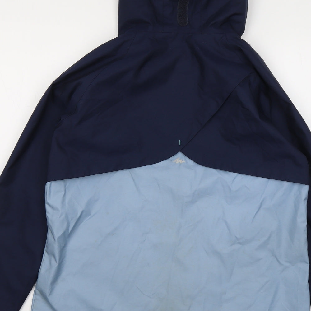 Quechua Boys Blue Windbreaker Jacket Size 14-15 Years Zip