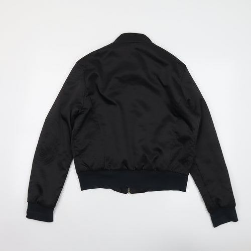 Marks and Spencer Womens Black Bomber Jacket Jacket Size 12 Zip