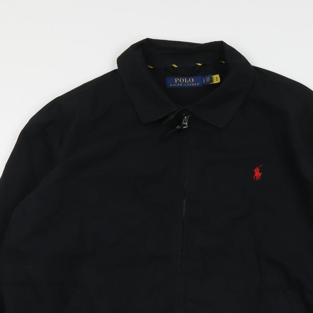 Polo Ralph Lauren Mens Black Jacket Size L Zip
