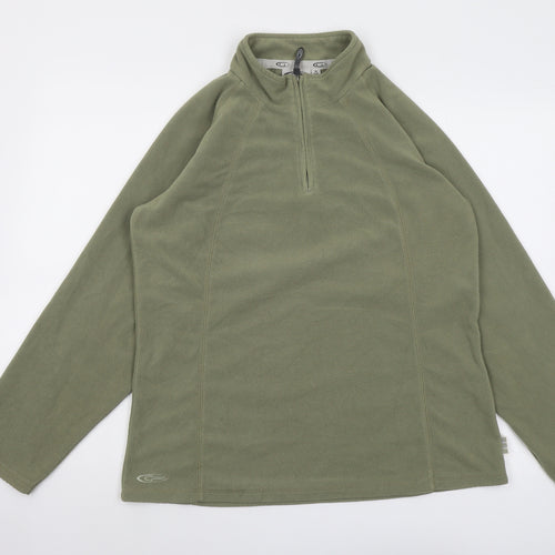 Gelert Womens Green Polyester Pullover Sweatshirt Size 18 Zip