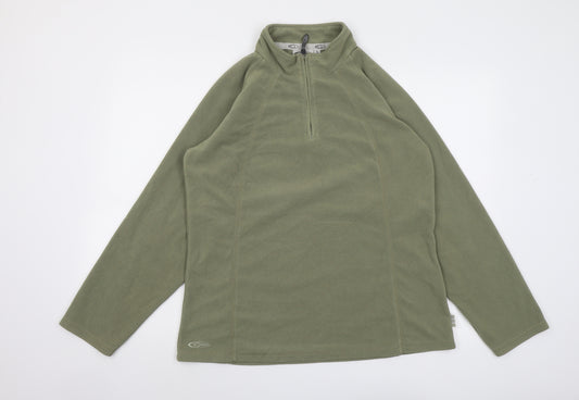 Gelert Womens Green Polyester Pullover Sweatshirt Size 18 Zip