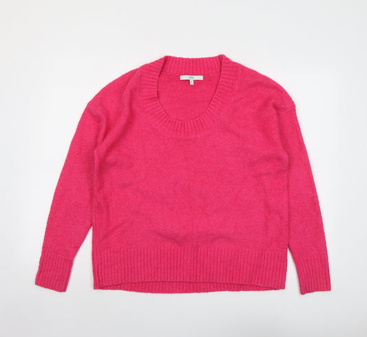 NEXT Womens Pink Round Neck Cotton Pullover Jumper Size M