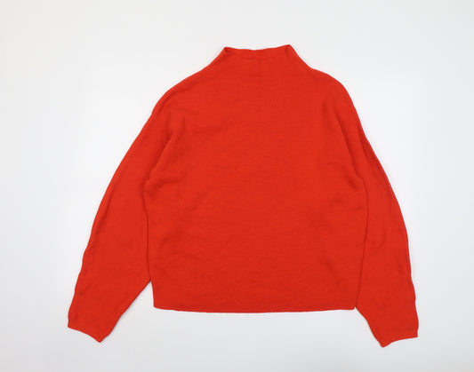 H&M Womens Red High Neck Polyester Pullover Jumper Size S