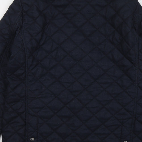 Peter Cofox Mens Black Quilted Jacket Size 46 Zip