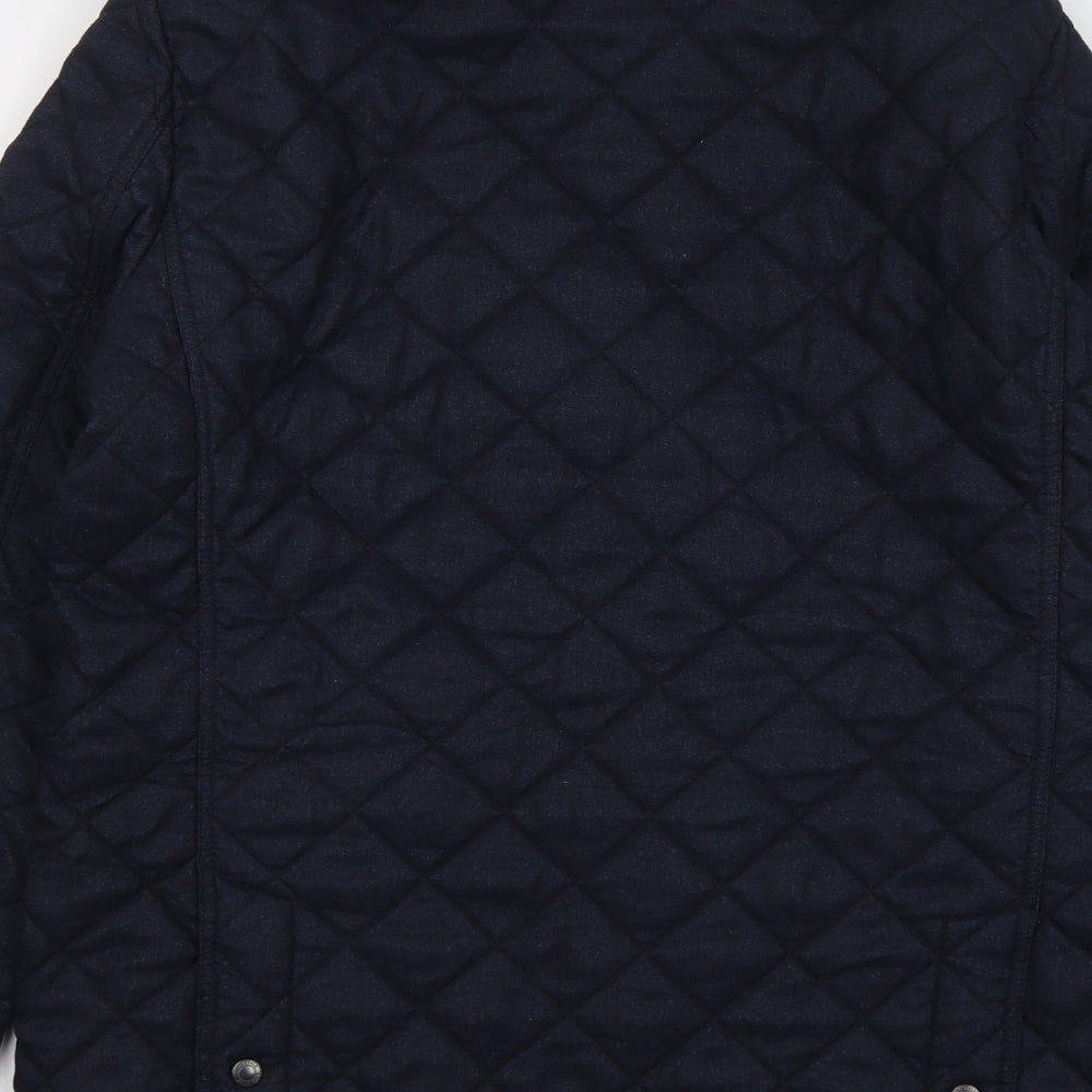 Peter Cofox Mens Black Quilted Jacket Size 46 Zip