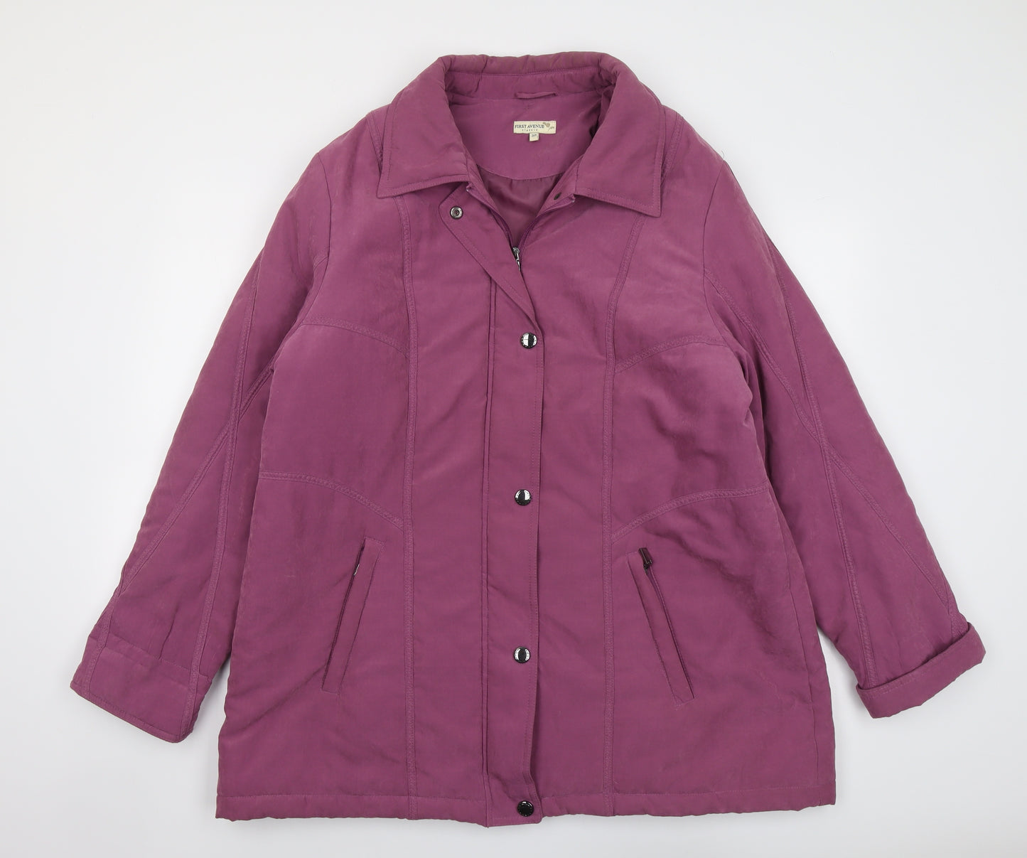 First Avenue Womens Purple Jacket Size 20 Zip