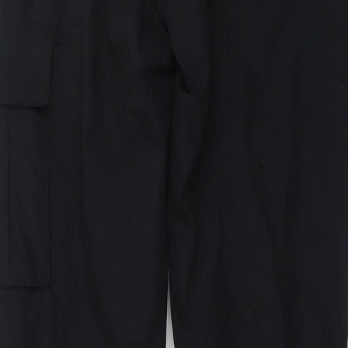Mountain Warehouse Womens Black Polyester Rain Trousers Trousers Size 6 L30 in Regular Button