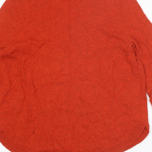White Stuff Womens Red Round Neck Cotton Pullover Jumper Size 12