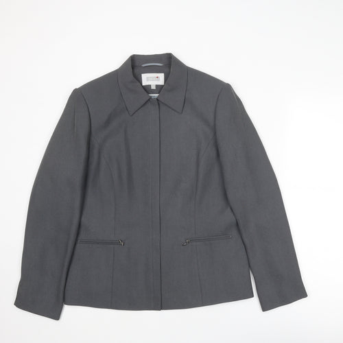 NEXT Womens Grey Jacket Blazer Size 14 Zip
