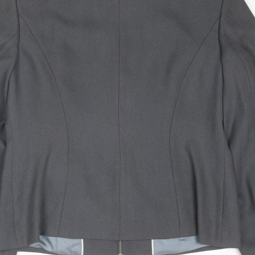 NEXT Womens Grey Jacket Blazer Size 14 Zip