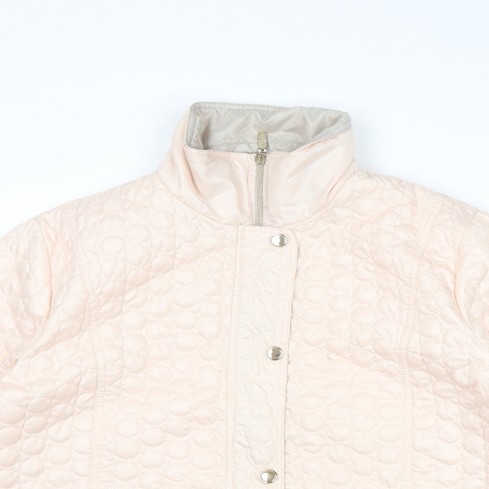 Jane Austin Womens Pink Quilted Jacket Size 18 Zip