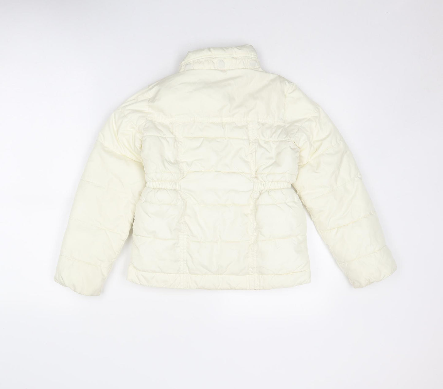 Gap Girls Ivory Puffer Jacket Jacket Size 8-9 Years Zip