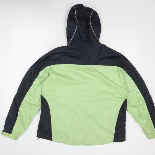 Technicals Womens Green Windbreaker Jacket Size 16 Zip