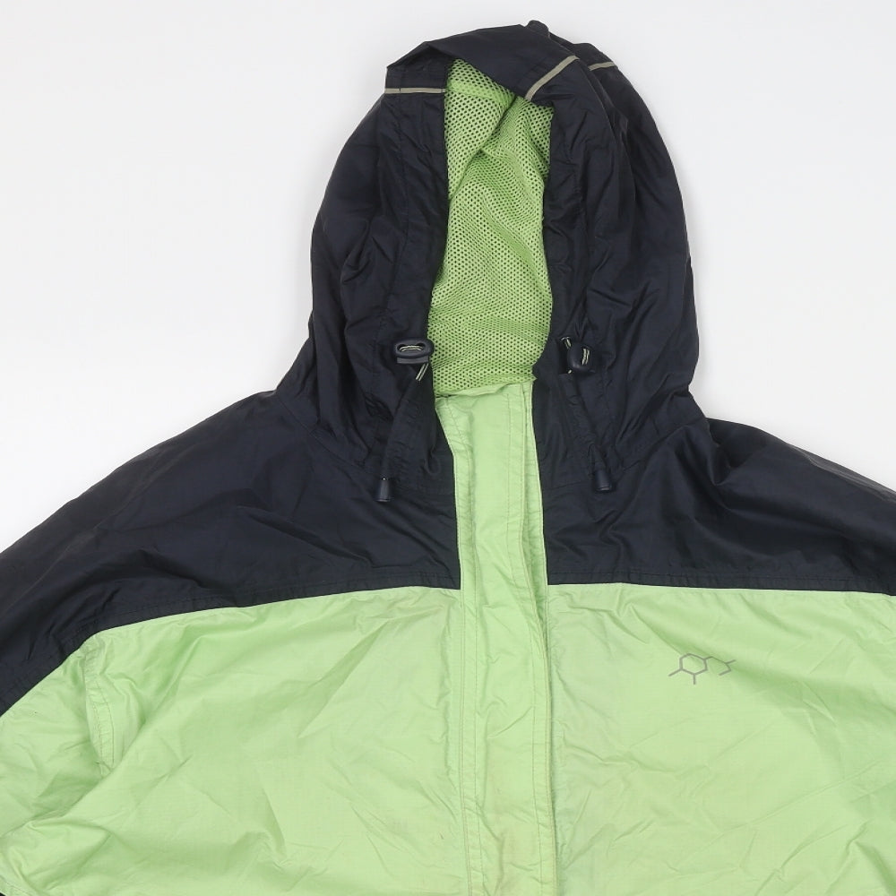 Technicals Womens Green Windbreaker Jacket Size 16 Zip