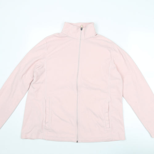 Lands' End Womens Pink Jacket Size L Zip