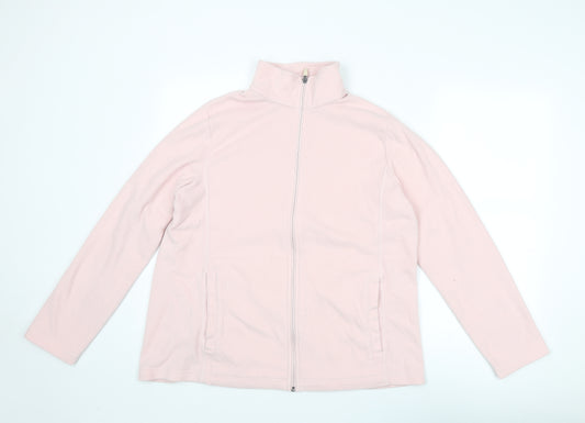 Lands' End Womens Pink Jacket Size L Zip