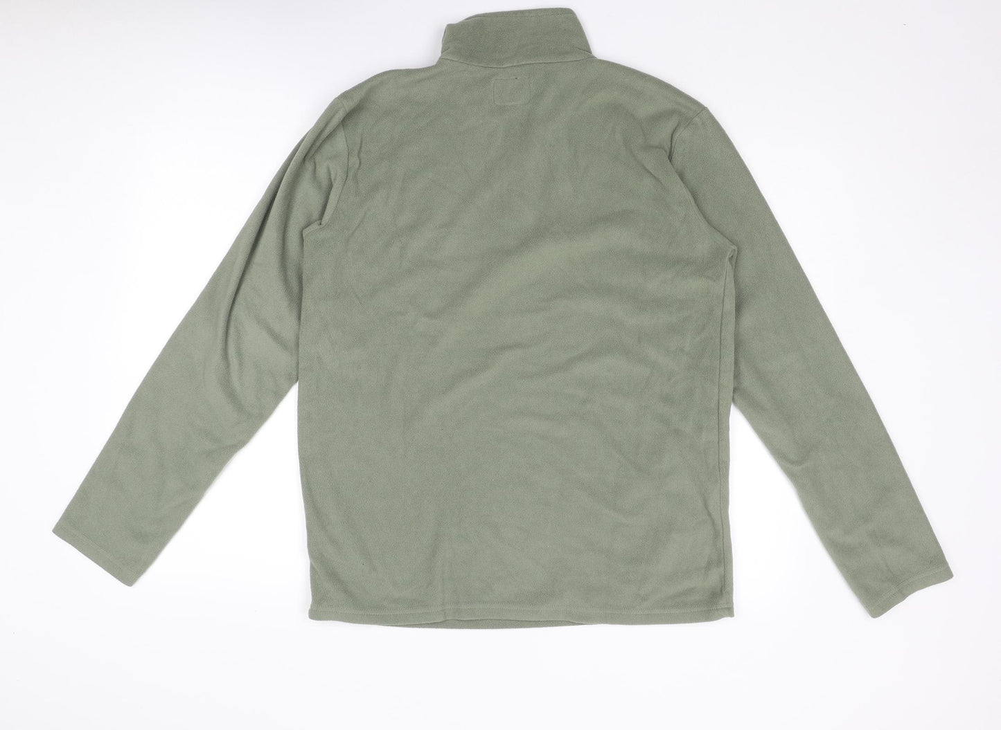 Mountain Warehouse Mens Green Polyester Henley Sweatshirt Size S