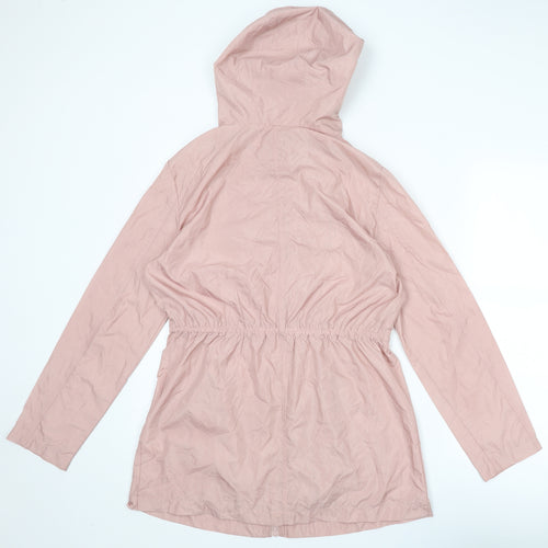 New Look Girls Pink Basic Coat Coat Size 14-15 Years Zip