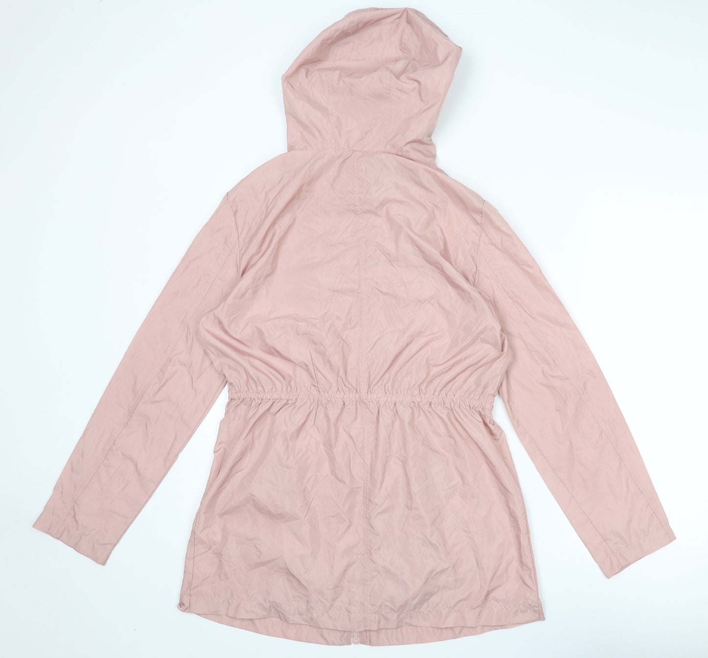New Look Girls Pink Basic Coat Coat Size 14-15 Years Zip