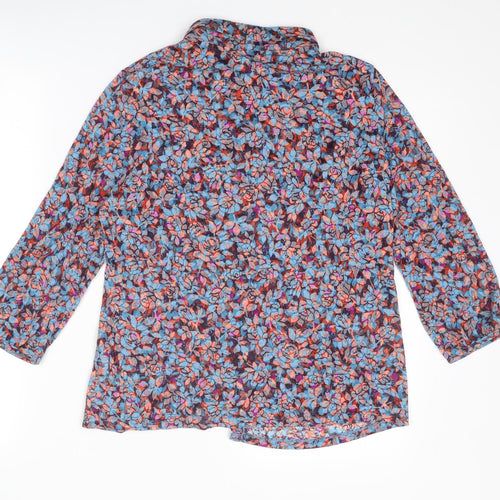 Per Una Womens Multicoloured Geometric Polyester Basic Button-Up Size 14 Collared