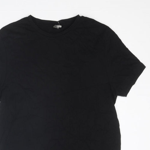 ASOS Mens Black Cotton T-Shirt Size M Round Neck - Everything is temporary