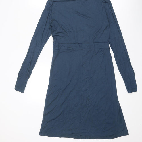 La Redoute Womens Black Viscose Jumper Dress Size 8 V-Neck Pullover - Size 8-10