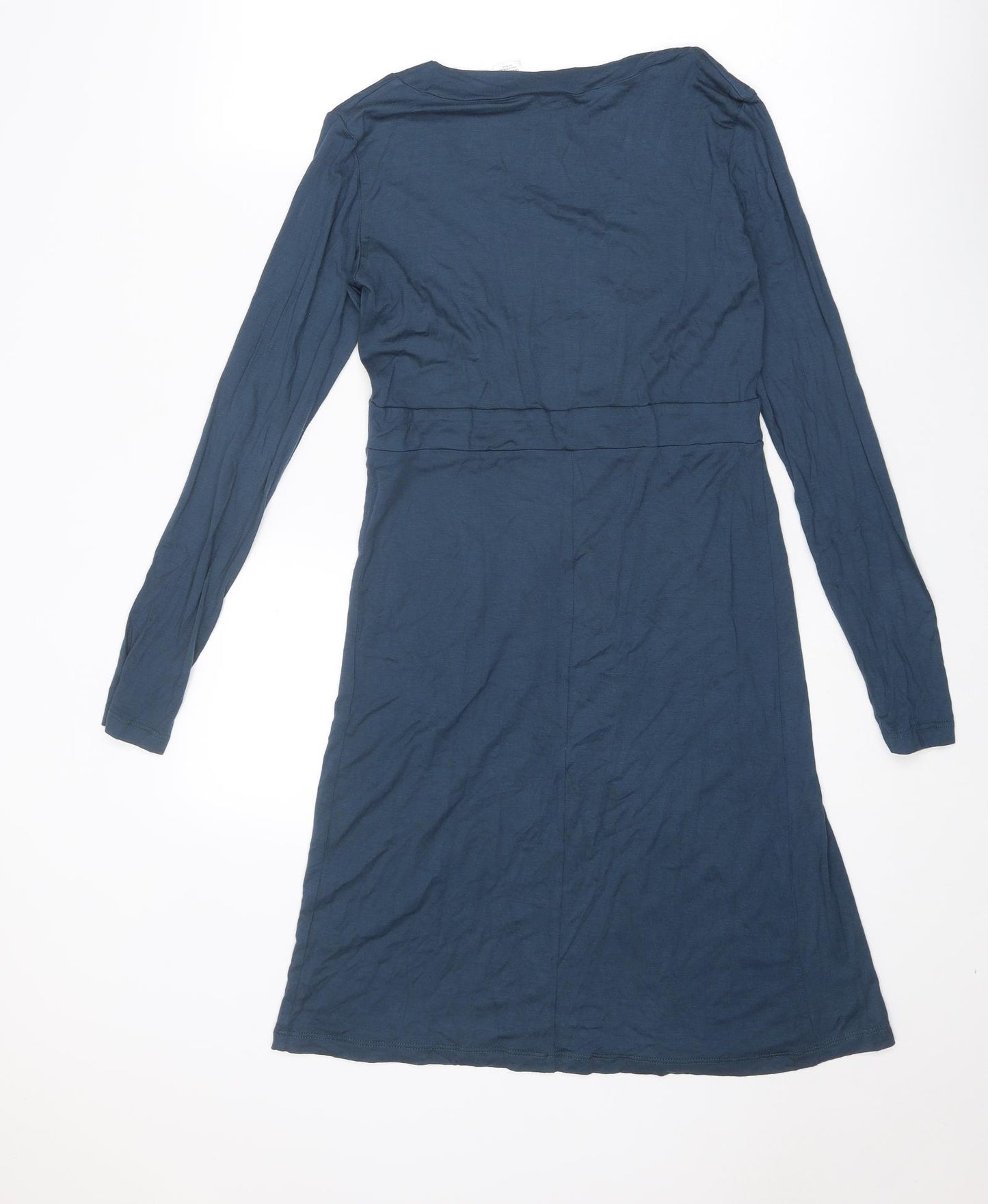 La Redoute Womens Black Viscose Jumper Dress Size 8 V-Neck Pullover - Size 8-10