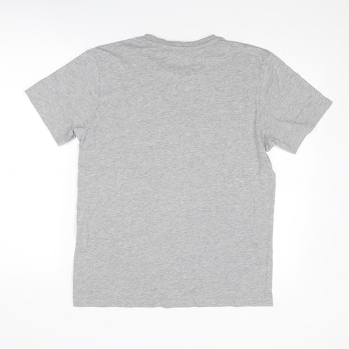 NEXT Mens Grey Cotton T-Shirt Size M Round Neck