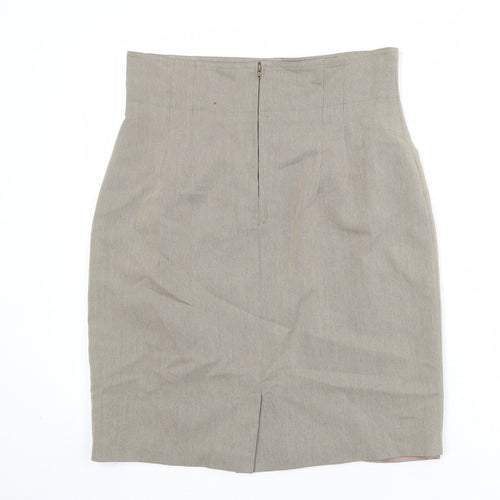 Cartoon Womens Beige Viscose A-Line Skirt Size 14 Zip