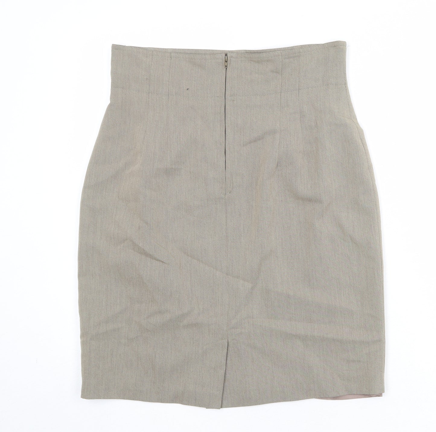 Cartoon Womens Beige Viscose A-Line Skirt Size 14 Zip