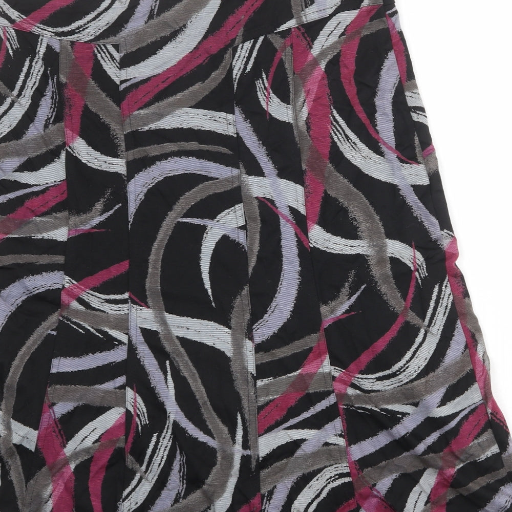 Oscar B Womens Multicoloured Geometric Polyester Swing Skirt Size 16