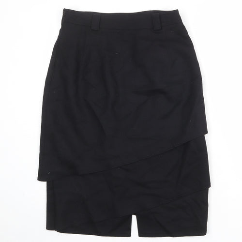 Betty Barclay Womens Black Wool A-Line Skirt Size 14 Zip