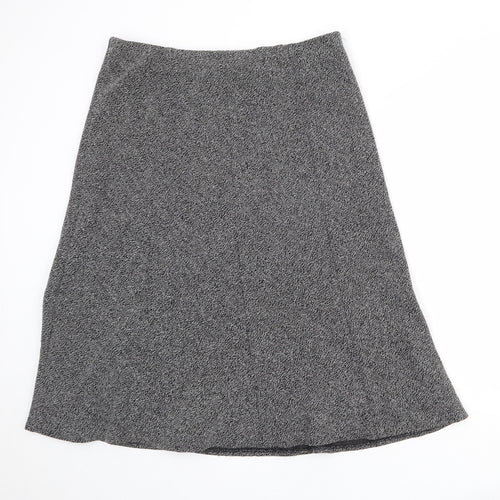 EWM Womens Black Polyester Swing Skirt Size 18