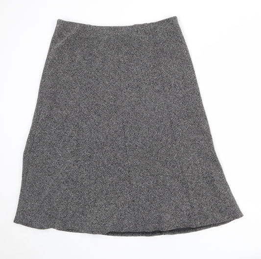 EWM Womens Black Polyester Swing Skirt Size 18
