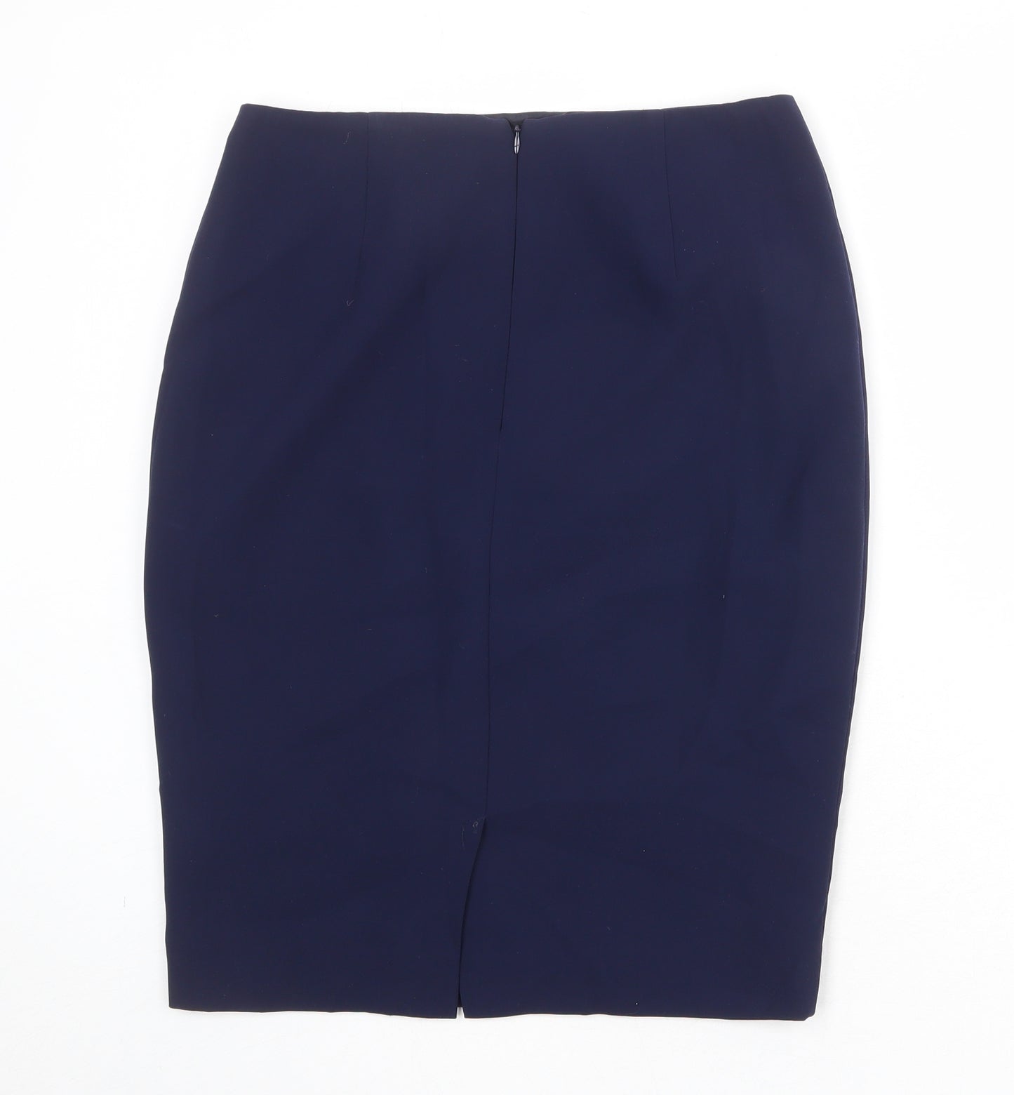 Linea Womens Blue Polyester Straight & Pencil Skirt Size 10 Zip
