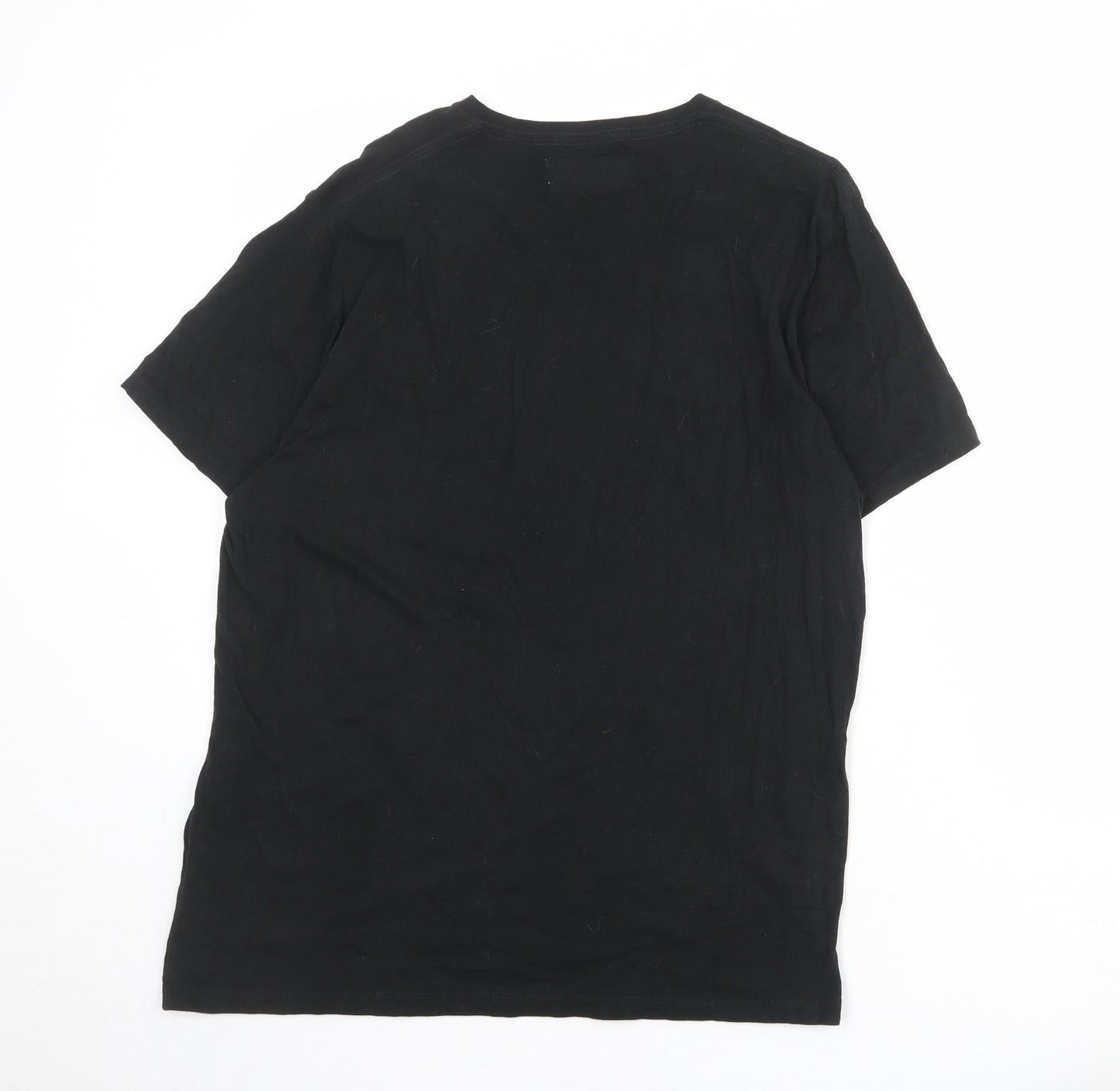 Abercrombie & Fitch Mens Black Cotton T-Shirt Size L Round Neck