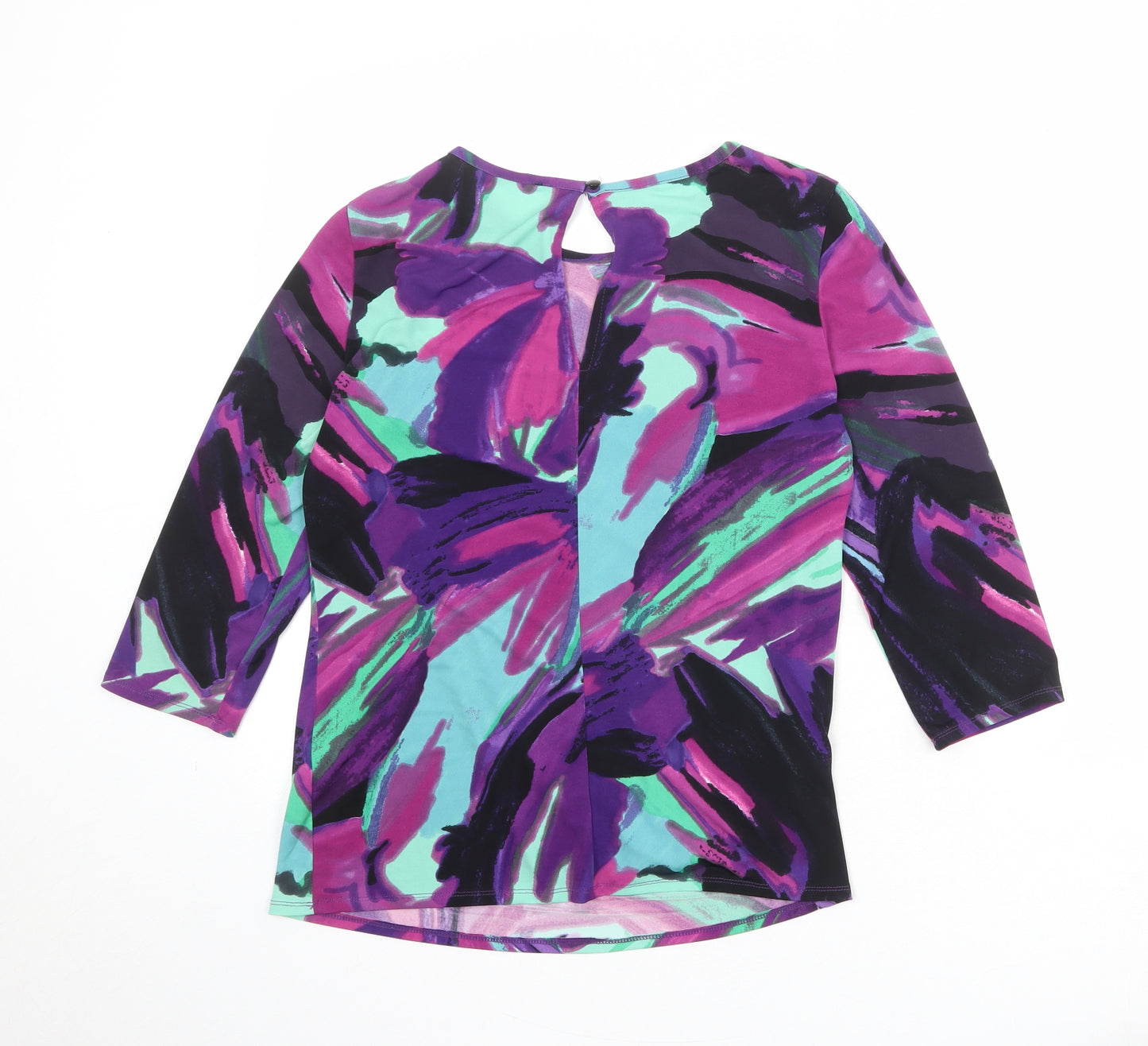 Per Una Womens Multicoloured Geometric Polyamide Basic Blouse Size 12 Round Neck