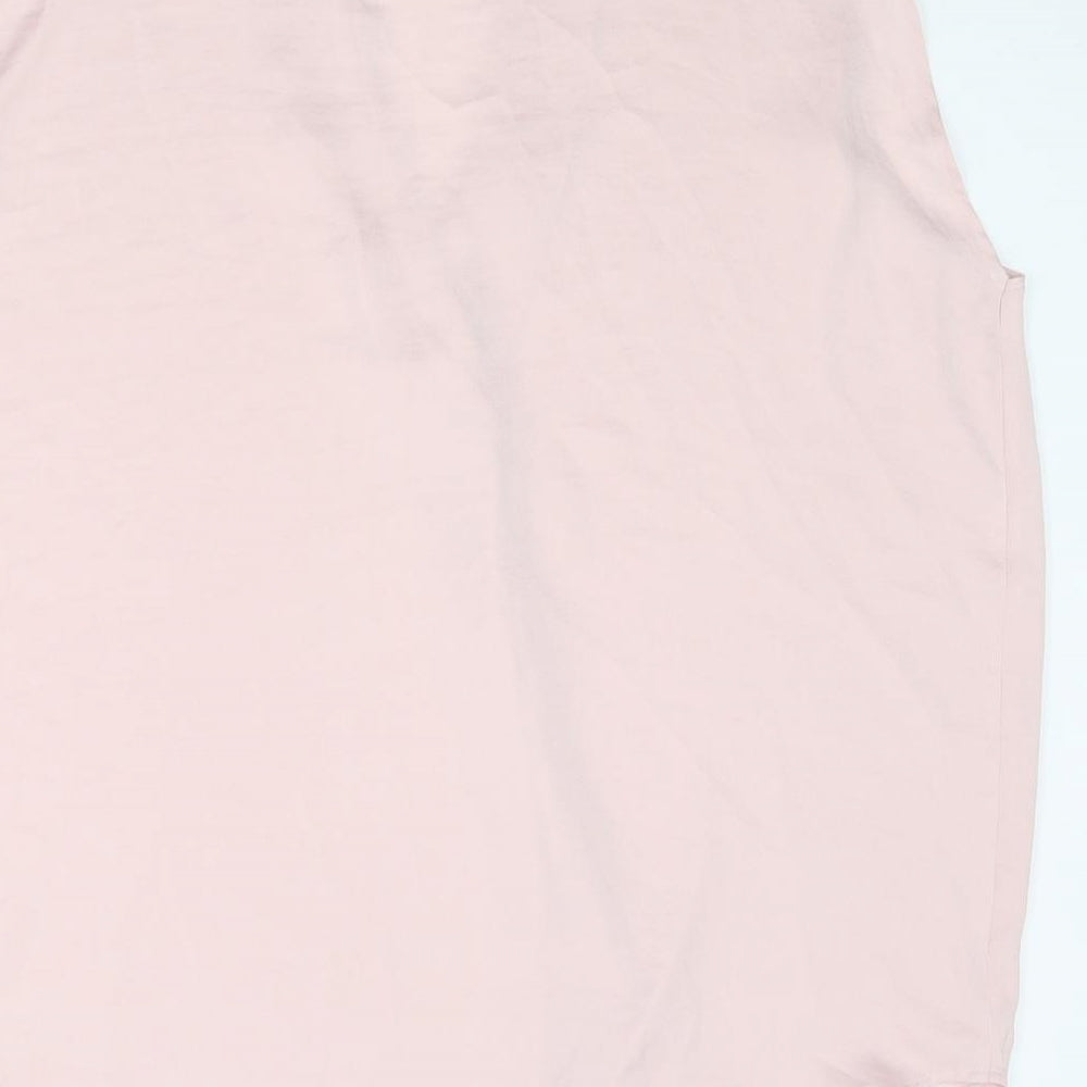 Marks and Spencer Womens Pink Polyester Basic Tank Size 20 V-Neck