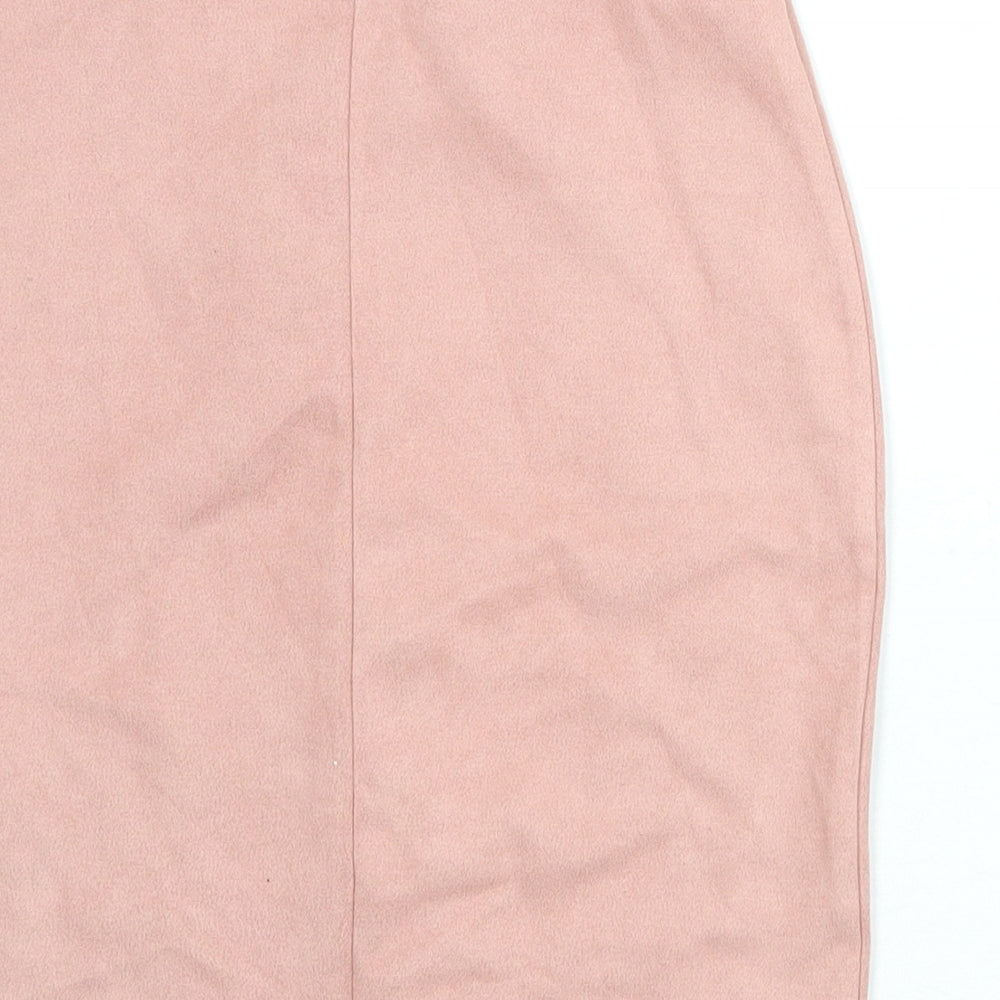 Missguided Womens Pink Polyester Straight & Pencil Skirt Size 6