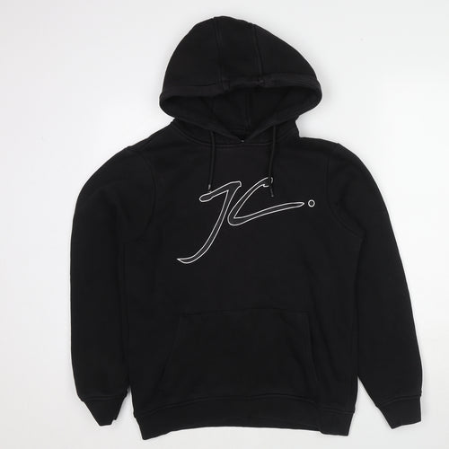 James Carter Mens Black Cotton Pullover Hoodie Size S