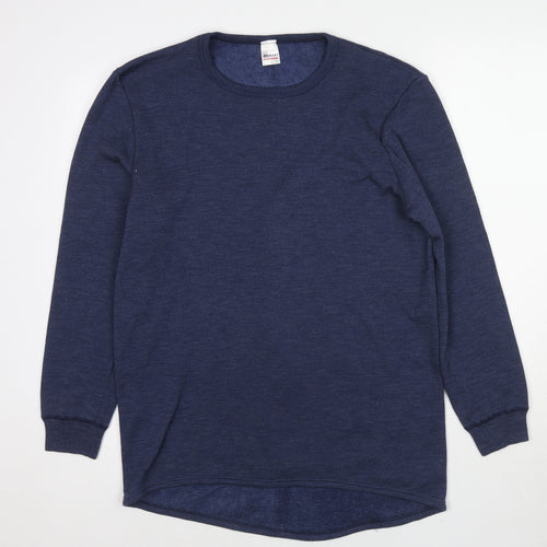 Damart Womens Blue Acrylic Pullover Sweatshirt Size L Pullover