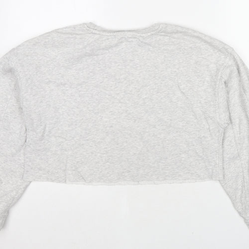 Zara Womens Grey Polyester Pullover Sweatshirt Size L Pullover